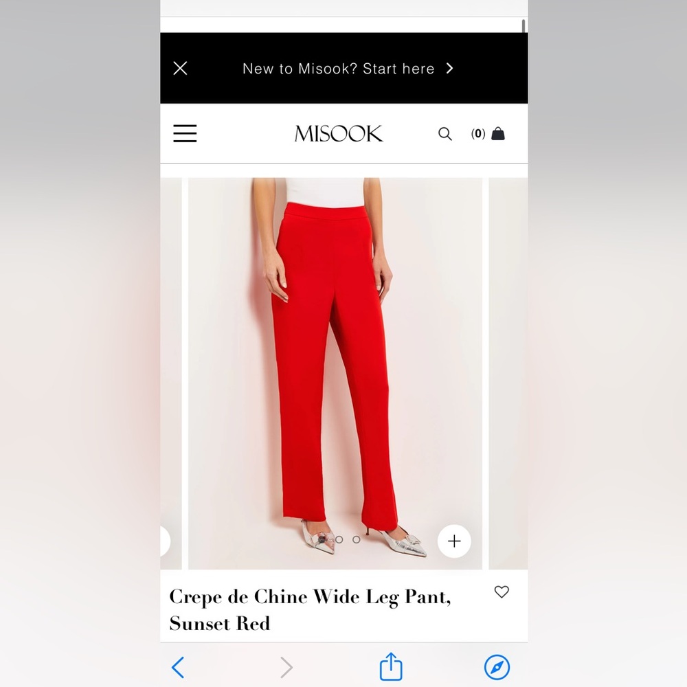 Misook NWT Sunset Red Pants